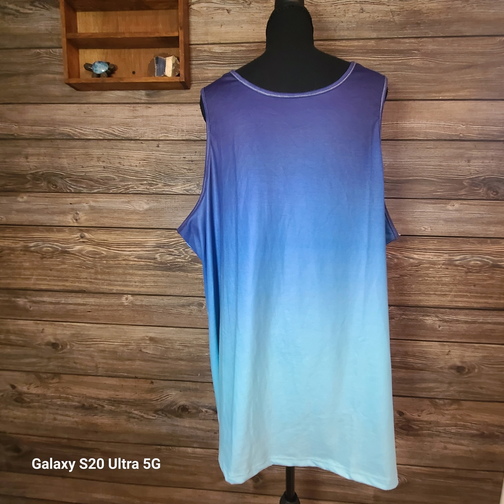Men's Ombre Tank Top - Blue to Purple Gradient